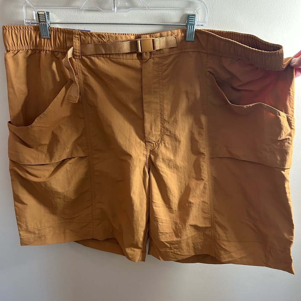 Eddie Bauer Ripstop Tech Short Mens‎ XXL Brown UPF 50 Moisture Wicking Gorpcore